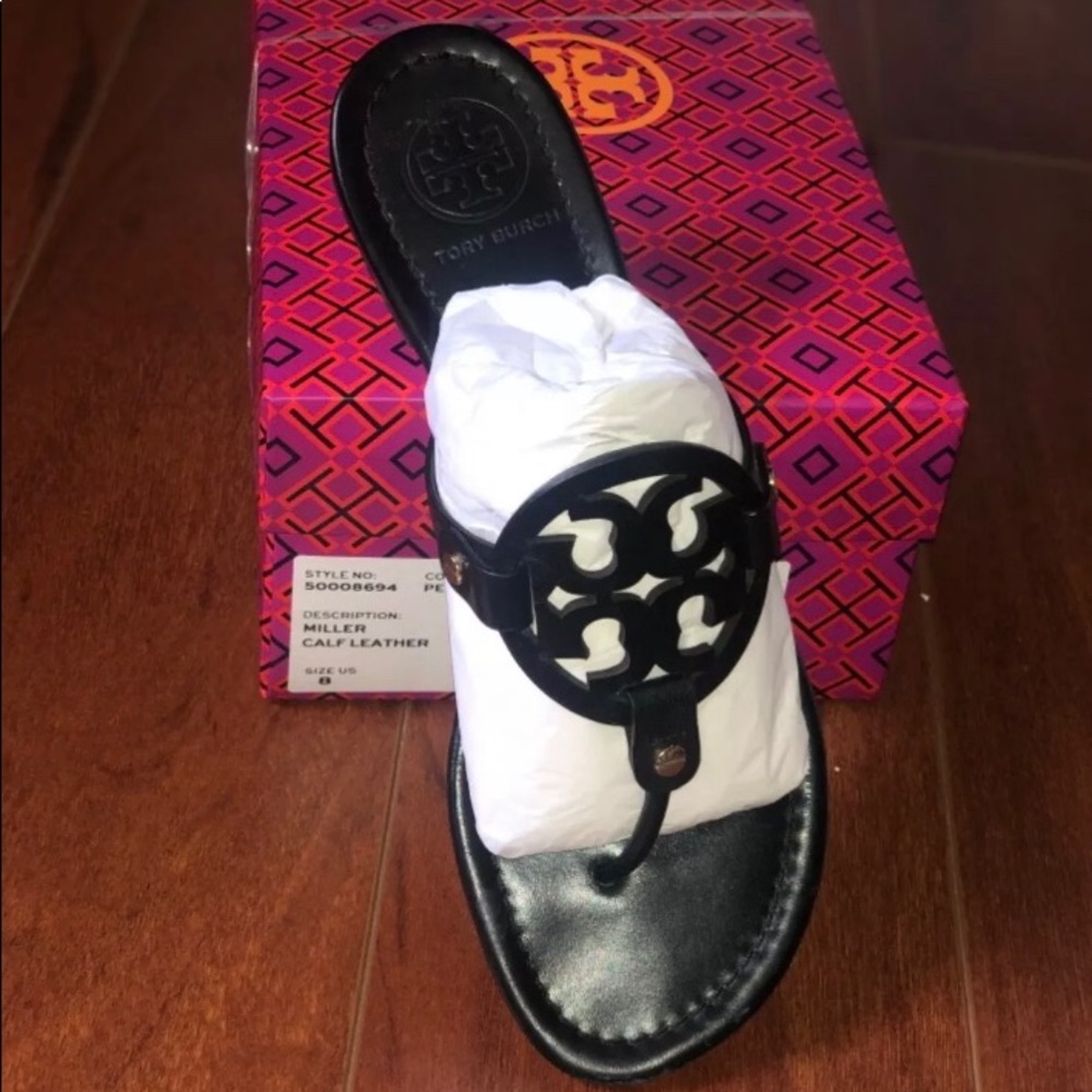Tory Burch Miller Sandal black leather